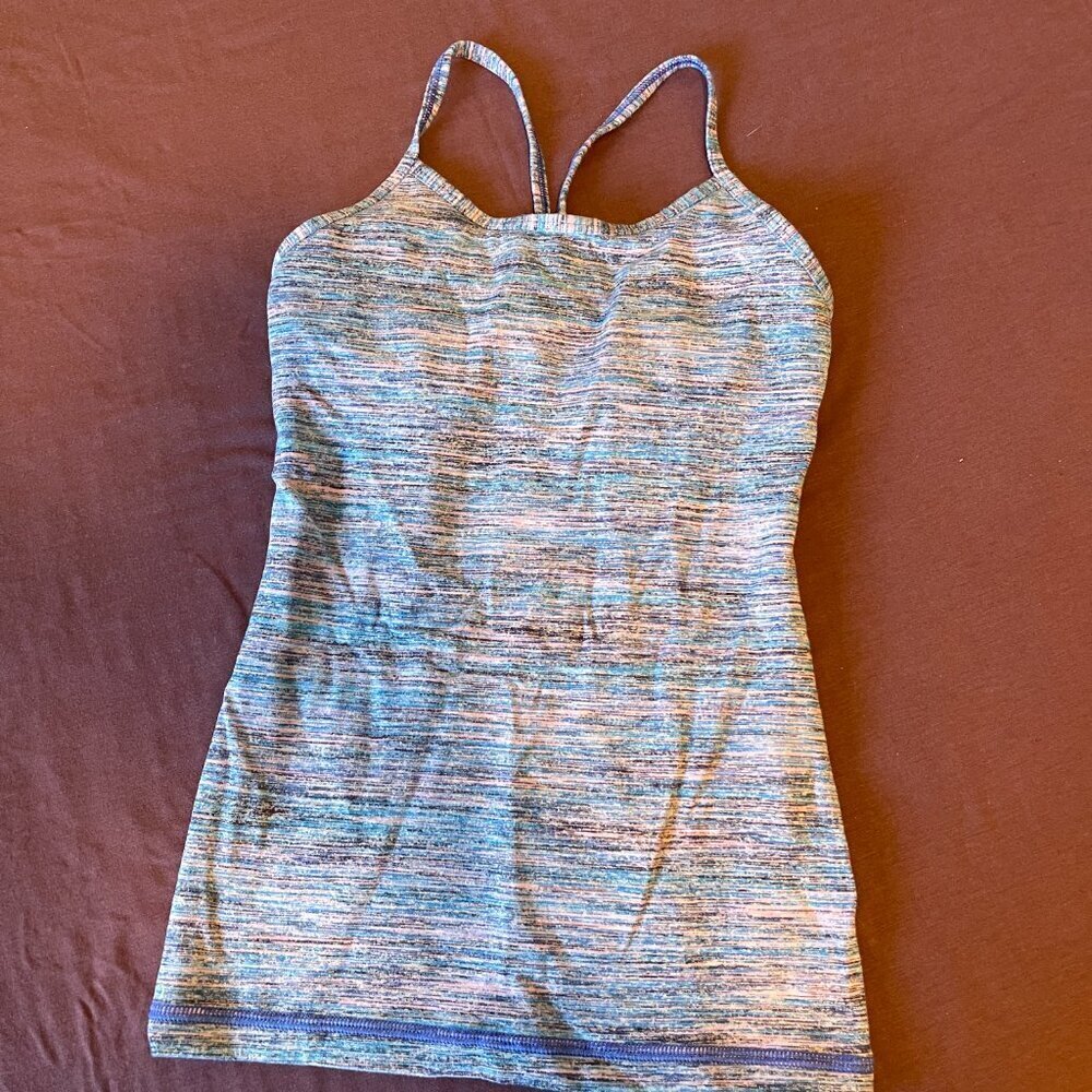 Ivivva (Lululemon) Girl’s Power Y Tank Top shirt Purple/Pink/Blue - Size 7
